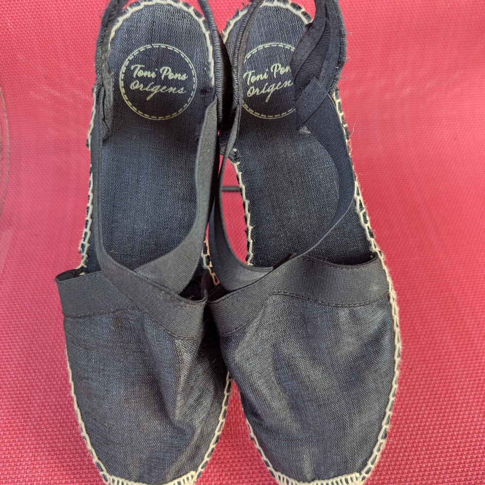 Black Espadrille Wedges
